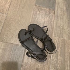 Black Flat Sandals